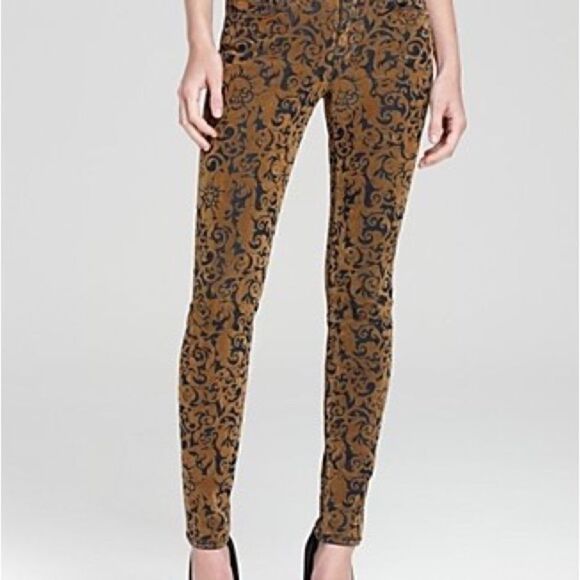J Brand Gold Brocade Skinny Jean - Picture 3 of 12